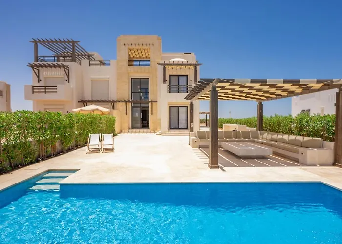 3br Twin Ancient Sands Private Pool & Lagoon فيلة الجونة
